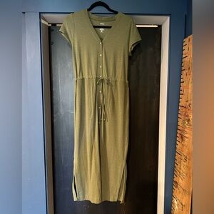 Sonoma Sage Green Maxi Dress with Drawstring